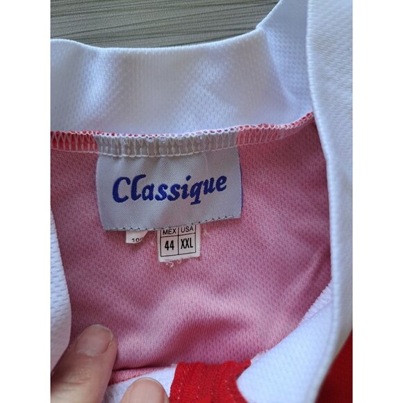 Shimano Look Classique Long-Sleeve Cycling Jersey XXL Red/White/Blue Men's - Picture 6 of 7